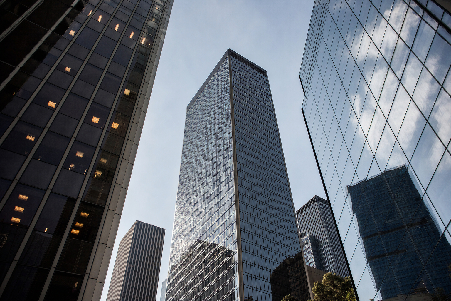 Photograph of a financial district and trading environment illustrating the Extendicare Inc. insider-trading story