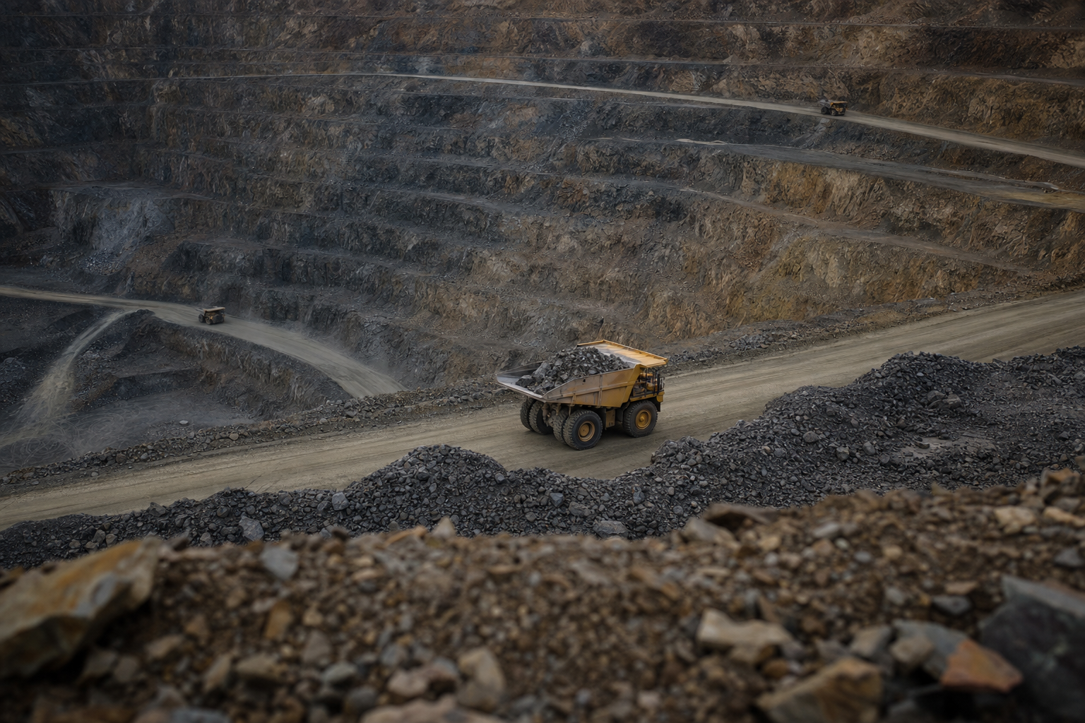 Photograph of a materials setting illustrating the Visionary Copper and Gold Mines Inc. story