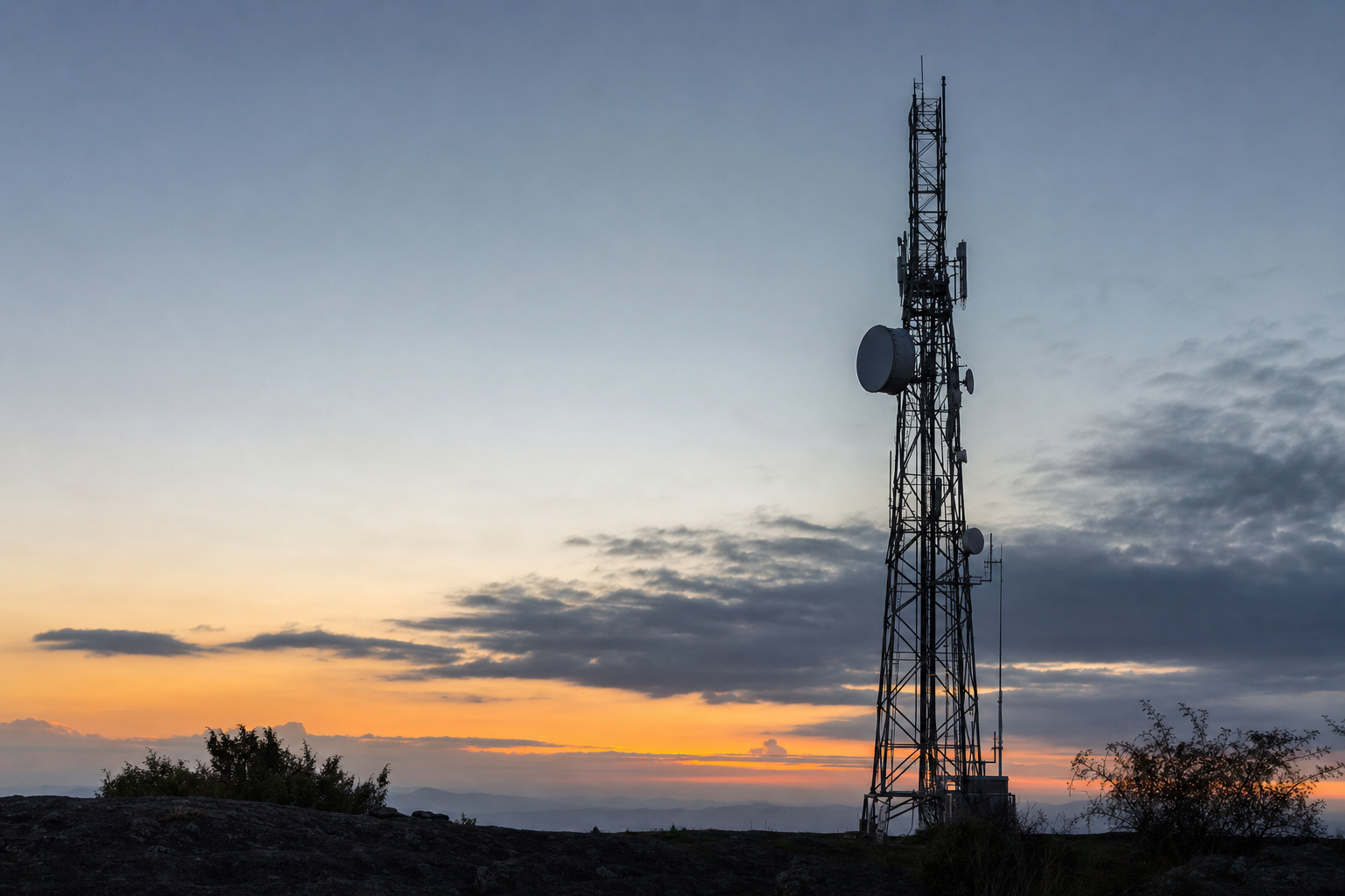 展示 Tele2 AB 相关报道的通信行业照片