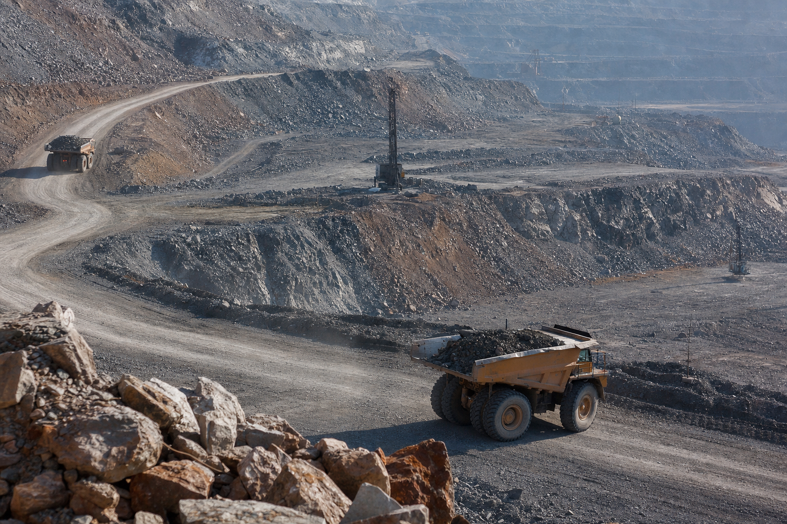 Photograph of a materials setting illustrating the Wesdome Gold Mines Ltd. story